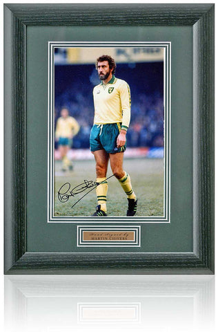 Martin Chivers Norwich City Legend Hand Signed 12x8'' Photograph AFTAL COA