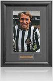 Bryan Pop Robson Newcastle Legend Hand Signed 12x8'' Photograph AFTAL COA