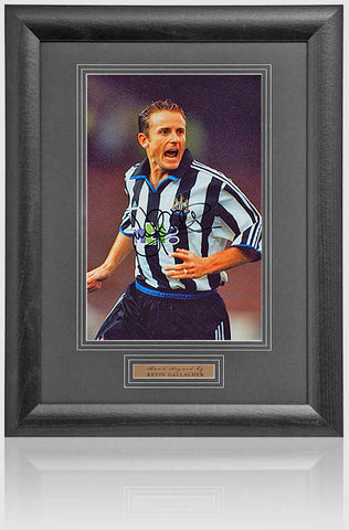 Kevin Gallacher Newcastle United Great Hand Signed 12x8'' Photograph AFTAL COA