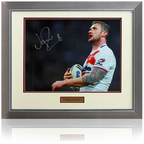Jamie Peacock Rugby League Legend Hand Signed 16x12'' England Photograph COA