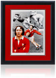 JPR Williams Welsh Rugby Legend Hand Signed 16x12'' WFU Montage AFTAL COA