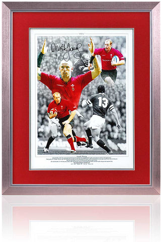 Gareth Thomas Welsh Rugby Legend Hand Signed 16x12'' Wales Photograph COA