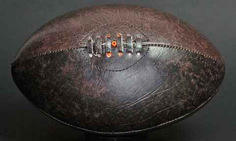 Retro Rugby Ball 1930's era Full Sized Brown PU Leather Look Ball New Unbranded