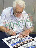 Chelsea 1954/55 League Champions Hand Signed 16x12 Montage AFTAL COA