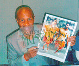 John Barnes and Luther Blissett Watford Legends Hand Signed 16x12'' Montage COA