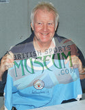 Manchester City 1970's Retro Shirt hand signed by Marsh Tueart & Doyle AFTAL COA